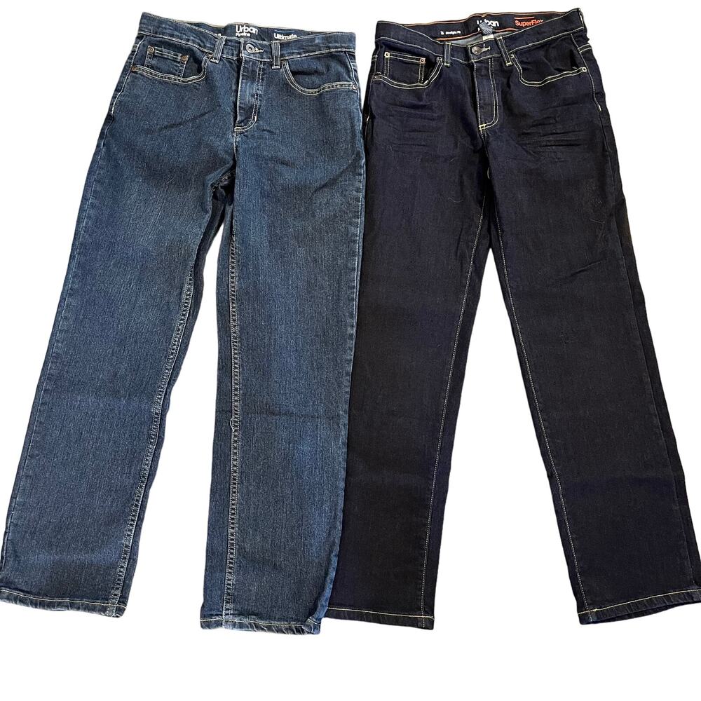 Urban Pipeline Denim blue jeans straight fit super flex size 16 boy pants bundle